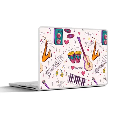 Produktbild von MuchoWow® Laptop Aufkleber Sticker Cover Musik - Instrumente - Zitate 30x21 cm - Sticker für Laptop - Selbstklebend
