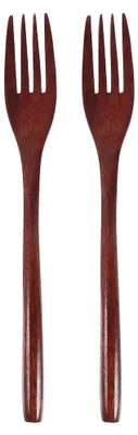 Produktbild von Holzgabeln - Set aus 2 Stück - Für die Küche - Braun - 22,50 x 2,50 x 1,00 cm