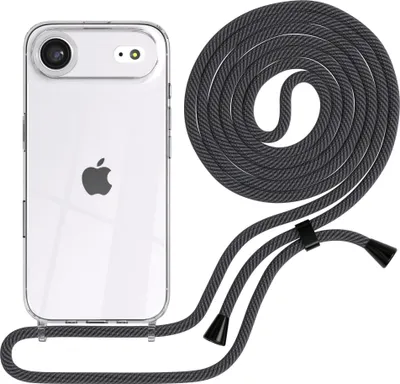 Produktbild von EAZY CASE Handykette mit Hülle für Apple iPhone Air Backcover Handykette, zum Umhängen in Dunkelgrau