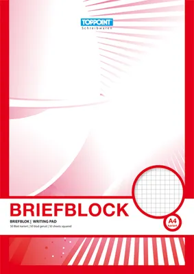 Produktbild von Briefblock kariert DIN A4 Schreibblock
