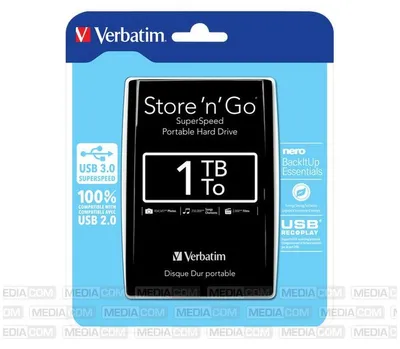 Obrázek produktu pro Verbatim VB-25U3-01T01, 1 TB, 2.5", 5400 ot/min, Černá