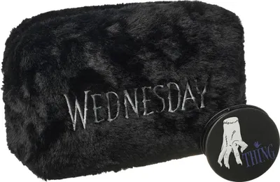 Immagine prodotto di Wednesday - Borsa per cosmetici, logo, soffice NS8732 (taglia unica) (nero)