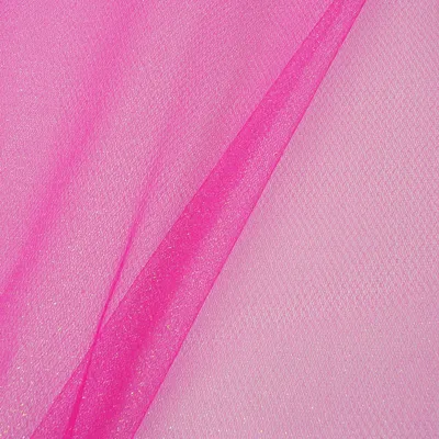 Produktbild von Faschingsstoff Meterware Tüll Glitzertüll pink Glitzer 1,5m