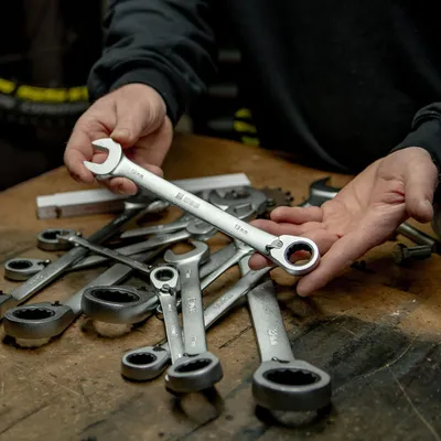 Produktbild von Ringmaulschlüssel-Satz mit Ratsche 12-TLG