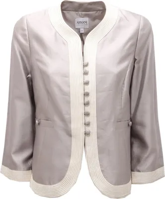 Produktbild von 6019AC giacca donna ARMANI Vintage-Effekt Seide/Baumwolle 3/4 Ärmel Jacke Frau