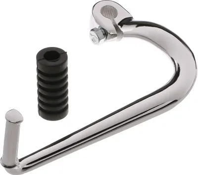 Zdjęcie produktu dla Dzwignia Kickstarter z guma, chrom, z grubsza zabkowana - Simson KR51 Schwalbe, S50, S51, S53, S70, S83, SR4, KR50