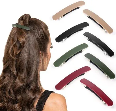 Immagine prodotto di Set di fermagli per capelli da donna, automatici, per capelli fini, 8 pezzi, lunghi