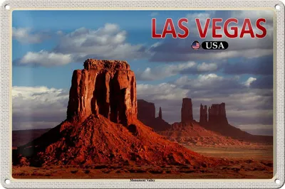 Produktbild von Blechschild Reise 30x20cm Las Vegas USA Monument Valley Hochebene