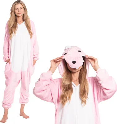Immagine prodotto di Nikcorp Tuta da notte da donna e bambina con dinosauri, rosa, taglia S
