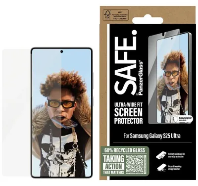 Immagine prodotto di PanzerGlass SAFE. by ® Screen Protector Samsung Galaxy S25 Ultra | Ultra-Wide Fit w. Aligner