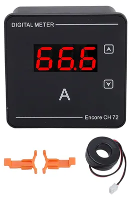 Obrázek produktu pro Digitální střídavý ampérmetr, 1–120 A, měřicí rozsah, podsvícený displej, LED obrazovka, vestavěný měřič instalačního proudu