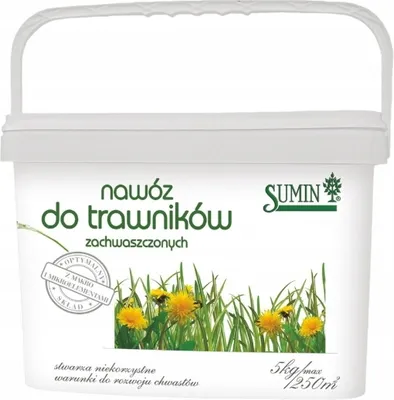 Zdjęcie produktu dla Nawóz do trawników zachwaszczonych granulat 5 kg - Sumin