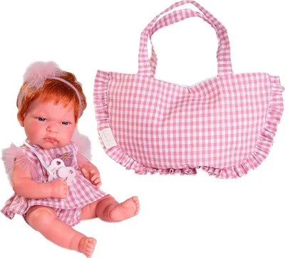 Obrázek produktu pro MuÑecas Antonio Juan Newborn Toneta Baby Doll With Bag Pink Pink One Size