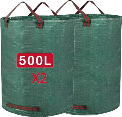 Produktbild von 2X 500L XXL Gartenabfallsack 500 Liter doppelte Gartensack Laubsack Rasensack,