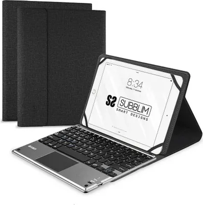 Produktbild von SUBBLIM SUB-KT2-BTP001, QWERTY, Spanisch, Touchpad, 5 Millionen Zeichen, Jede Marke, Schwarz, Grau