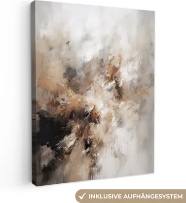 Obrázek produktu pro OneMillionCanvasses® - Obrazy na plátně - Barva - Abstraktní - Béžová - umění, nástěnné umění, nástěnné dekorace obrazy obývací pokoj, 60x80cm
