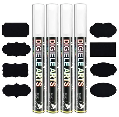 Image de Marqueur blanc avec 4 stylos et des autocollants