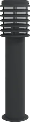 Image de vidaXL Lampe d'allée noire 60 cm acier inoxydable