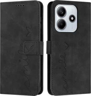 Produktbild von Xiaomi Redmi Note 14 5G Hülle - Coverup Smile Klapphülle - Schwarz