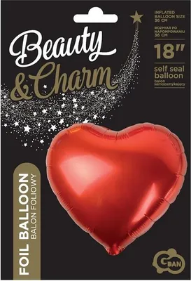 Produktbild von Roter Herzfolienballon 18 Zoll (Party - Ballons)