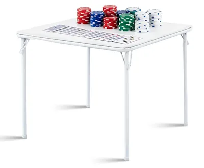 Klapptisch 80x80x70 cm, weiß, fleckenabweisend