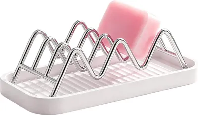 Immagine prodotto di Portasapone a forma di "W", in acciaio inossidabile, a doppia faccia, adatto per cucina e bagno