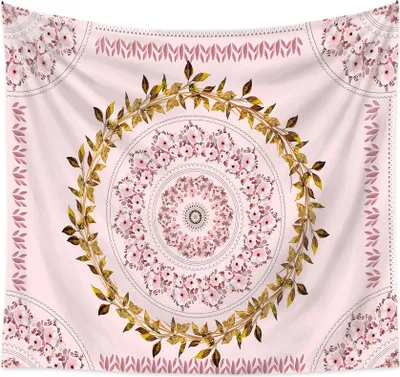Obrázek produktu pro Květinová tapiserie, mandala Květina Boho Nástěnný závěs, chalupa Hippie Tapiserie pro ložnici, obývací pokoj, kolej, domácí dekorace (150 cm x 130 cm, barva 5)