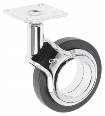 Produktbild von GTV GIRA Möbelrolle 75mm schwarz ohne Bremse