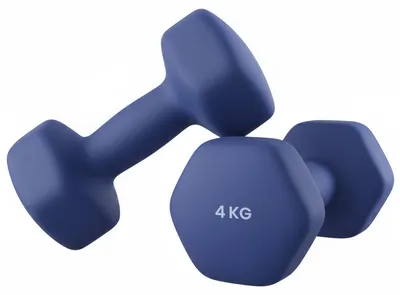 Immagine prodotto di Set di 2 manubri corti per l'allenamento della forza | Blu | 21x10x9,5 cm