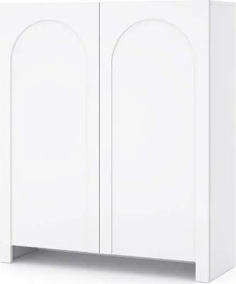 Produktbild von FURNLUX Anrichte Arco Weiss 100cm / Hauptfarbe: Weiß / Abmessungen: 100 x 117 x 35 cm