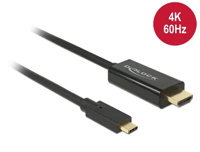 Image de DELOCK USB Kabel C -> HDMI-A 4K 60Hz St/St 1.00m sw