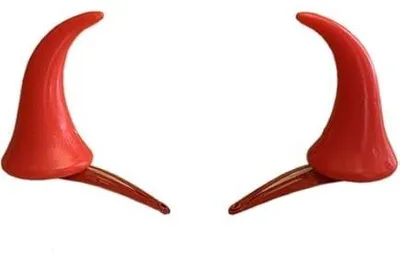 Productafbeelding van Amscan Clip-on duivelshoorntjes rood