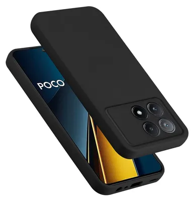 A black phone case is shown on a white background, with the phone inside the case visible.
