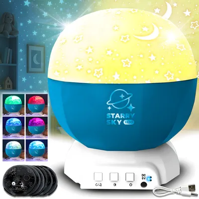 Productafbeelding van Heckermann 168K-W Blauwe LED-sterrenprojector, AI-gegenereerde afbeelding