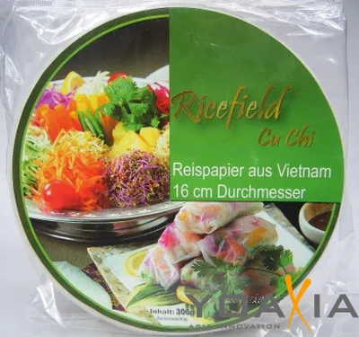 Produktbild von Doppelpack rundes Reispapier (2x 300g) | Ø 16cm | für Frühlingsrollen | aus Vietnam