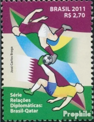 Produktbild von Briefmarken Brasilien 2011 Mi 3974 (kompl.Ausg.) postfrisch Diplom. Beziehungen Qatar