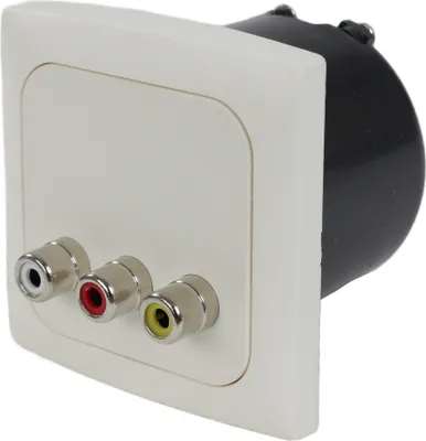 Produktbild von C-Line Presto Inprojal CBE Steckdose Audio Video + Rahmen + Isodose Caravan Wohnmobil Wohnwagen weiß