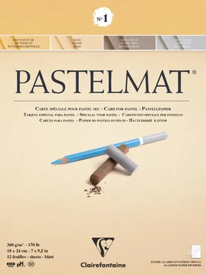 Zdjęcie produktu dla Clairefontaine Blok Pastelmat 18x24cm 12 arkuszy 360g