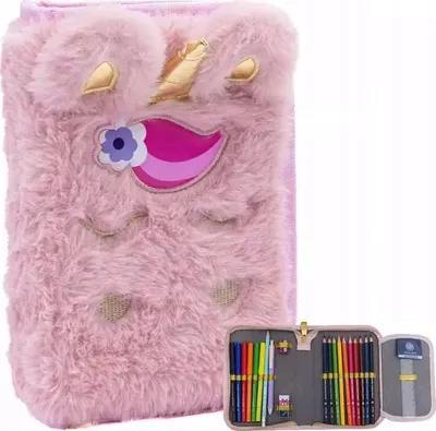 Zdjęcie produktu dla Piórnik pojedynczy z wyposażeniem Puszysty Jednorożec Fluffy Unicorn AC11 Astrabag