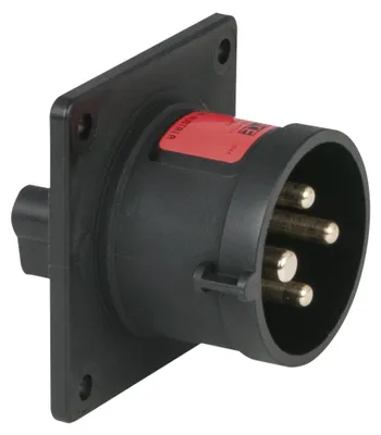 Obrázok produktu pre PCE CEE 16 A/400 V 4-pólová zásuvka samec čierna - IP44