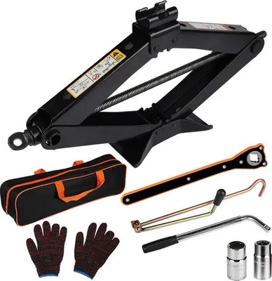 Produktbild von Famanu Scherenheber 2,5 Tonnen - Tragbar mit 2-in-1 Ratsche und Tasche
