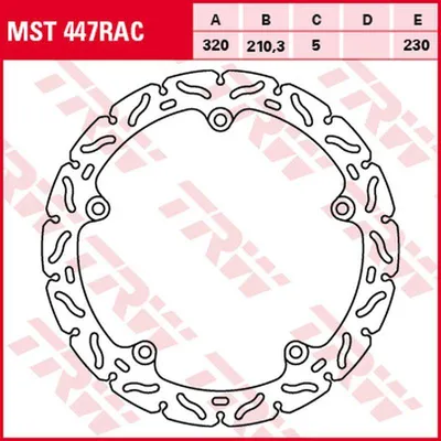 Produktbild von TRW Bremsscheibe Sportiv starr MST447RAC NC700X RC63