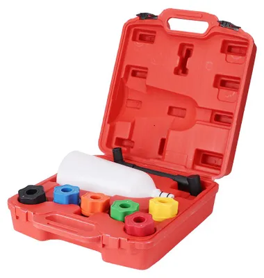 Image de Adaptateurs de remplissage d'huile pour moteurs de voiture, kit d'outils pour un remplissage rapide, ensemble de réparation du système de refroidissement