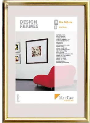 Produktbild von Kunststoff Bilderrahmen Design Frames gold, 50 x 70 cm