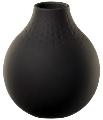 Produktbild von Villeroy & Boch 10-1682-5516, Becherförmige Vase, Porzellan, Schwarz, Matt, Schwarz, Tisch
