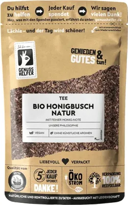 Produktbild von Honigbusch Tee , lose, lecker intensiver Geschmack, für ruhige und genussvolle Momente, 100g