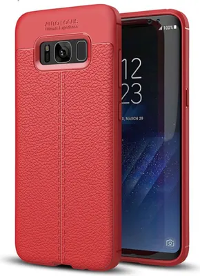 Produktbild von Handy Hülle Schutz Case für Samsung Galaxy S8+ Cover Rahmen Etui Rot