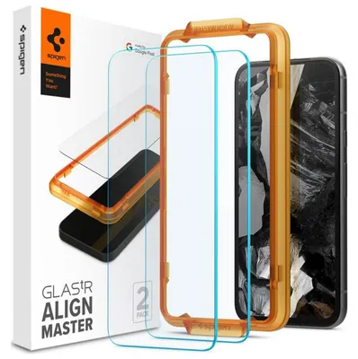 Obrázek produktu pro Spigen GLAS.tR Align Master, Google, Pixel 8a, Odolné proti poškrábání, Průhledná, 2 kusů