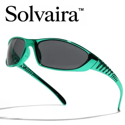 Produktbild von Solvaira™ Futuristische Sonnenbrille Grün, UV400 Schutz, stylische Sommerbrille für Damen & Herren