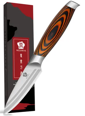 Schälmesser 9 cm, Obstmesser, Edelstahl, ergonomischer Griff
